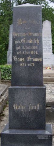 Gromen Johann 1894-1970 Guendisch Hermine 1899-1924 Grabstein